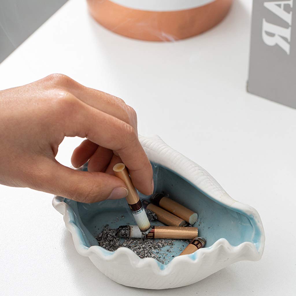 Amazon.co.jp: 喫煙灰皿/卓上灰皿 巻き貝型セラミック灰皿、巻き貝